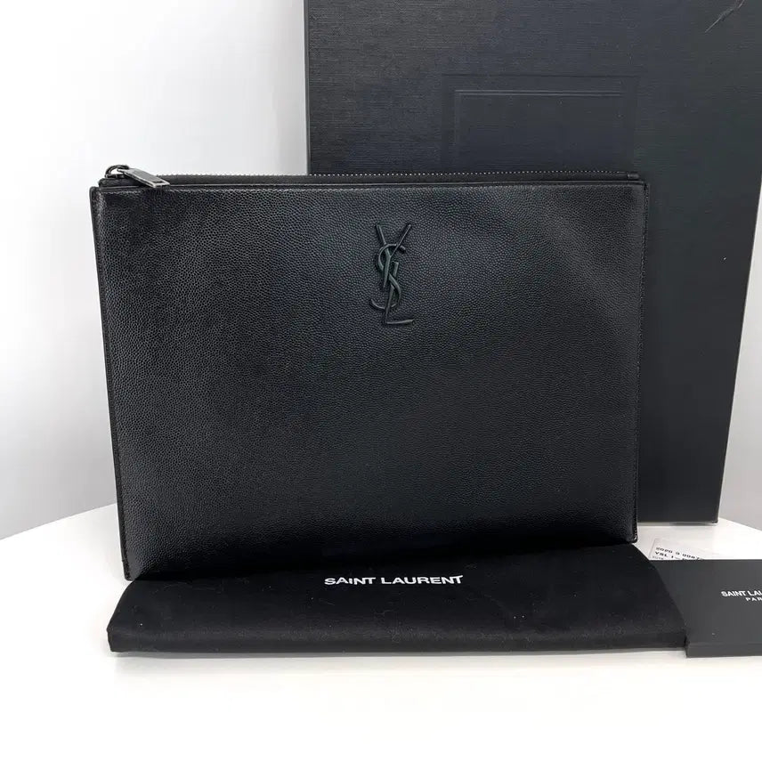 [BUNJANG] Saint Laurent Monogram Clutch Bag Black (453249) / [감정완료] 생로랑 모노그램 클러치백 블랙 (453249)