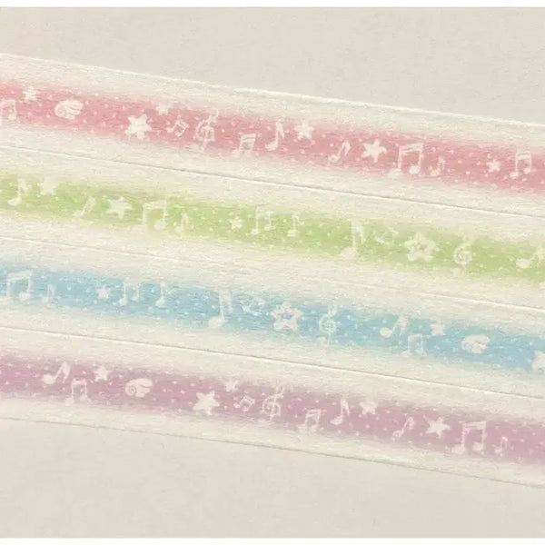 [BUNJANG] Goyangi Super Dot Music Washi Tape Set (4 Types) / 고양이슈퍼 도트뮤직 마테 4종