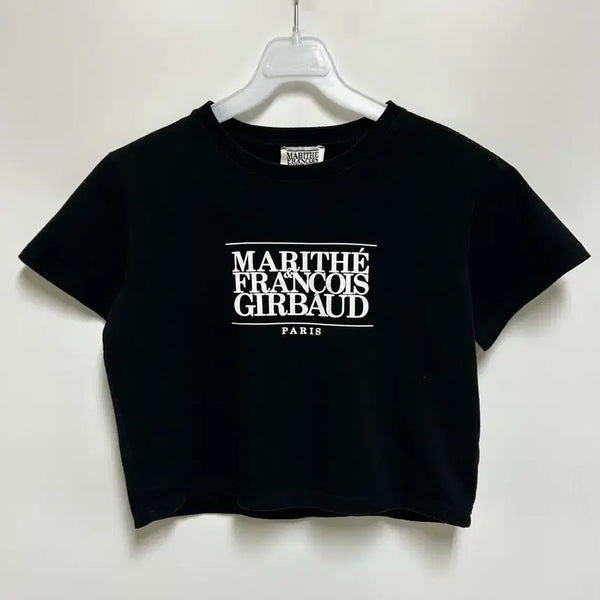 [BUNJANG] Marithe Francois Girbaud Women's Cropped Short-Sleeve T-Shirt / [여자-80~85]마리떼프랑소와저버 크롭 반팔티셔츠