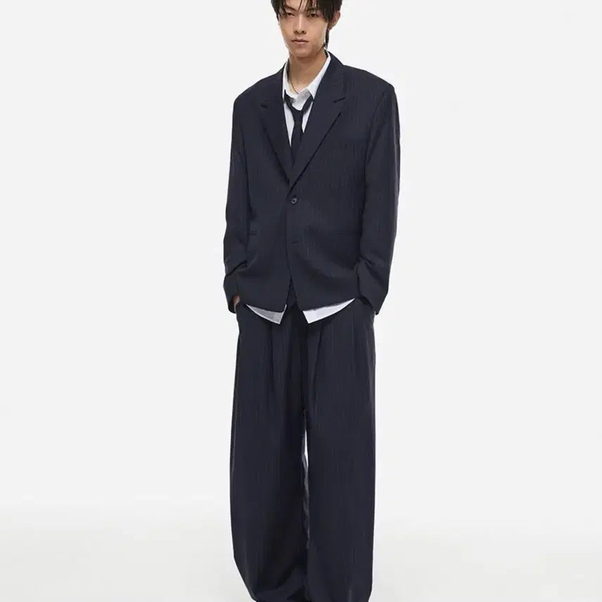 [BUNJANG] DNSR 26ss Multi Stripe Set-up Navy L / DNSR 26ss 멀티 스트라이프 셋업 네이비 L, L