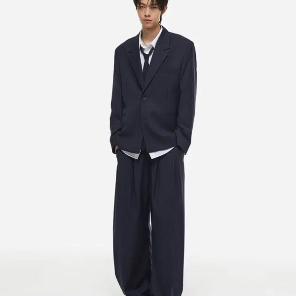 [BUNJANG] DNSR 26ss Multi Stripe Set-up Navy L / DNSR 26ss 멀티 스트라이프 셋업 네이비 L, L
