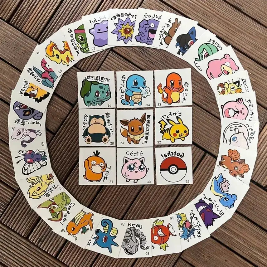 [BUNJANG] Pokemon Tattoo Stickers Pack / 포켓몬스티커 포켓몬타투스티커 포켓몬판박이스티커