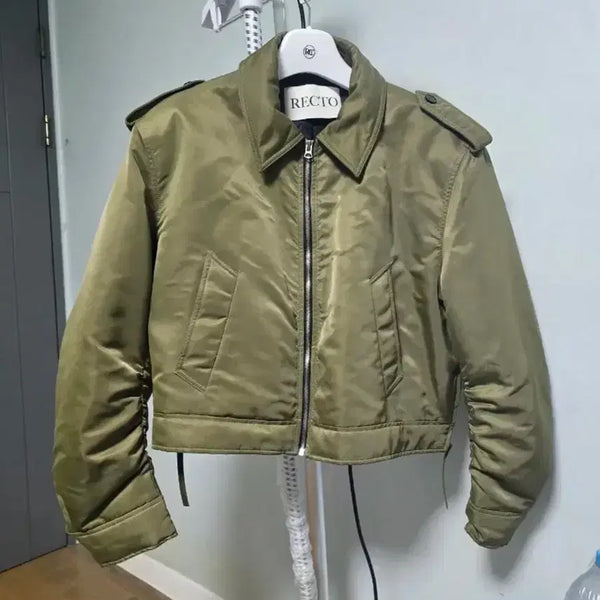 [BUNJANG] Recto 23FW Toulouse Nylon Bomber Jacket Olive M / 렉토 23FW 톨루즈 나일론 봄버 자켓 올리브 M