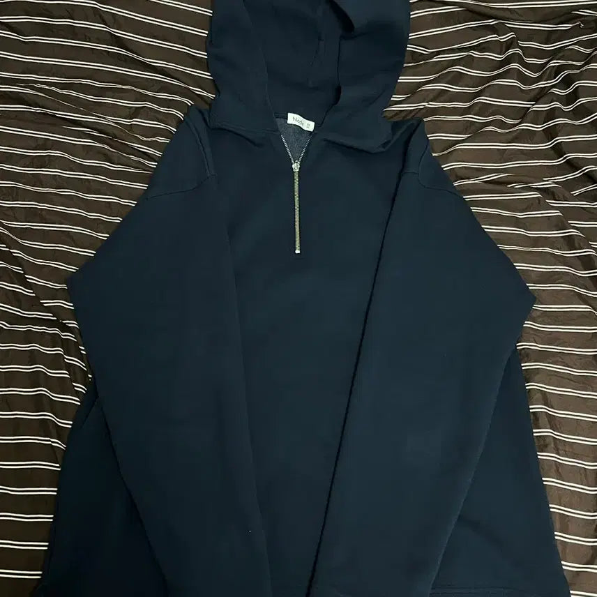 [BUNJANG] Nocturne Claim Relaxed Half Zip Hoodie Navy Size 3 / 노클레임 노클 릴렉스 하프 집 후디 네이비 3