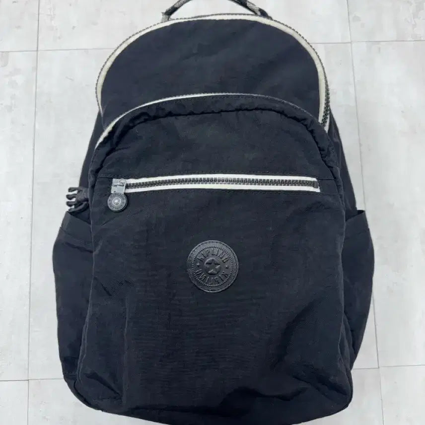 [BUNJANG] Kipling Black Nylon Backpack / # 키플링 블랙 나일론 백팩