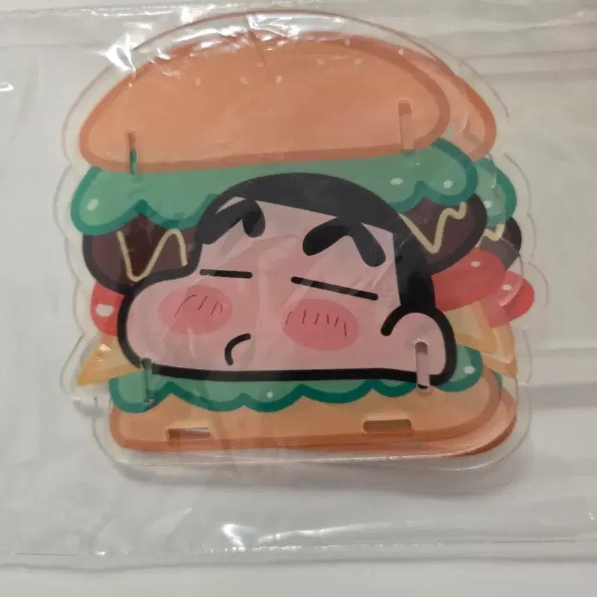 [BUNJANG] Crayon Shin-chan Acrylic Pencil Holder Pen Stand - Burger / 짱구는못말려 아크릴 연필꽂이 펜스탠드 _버거
