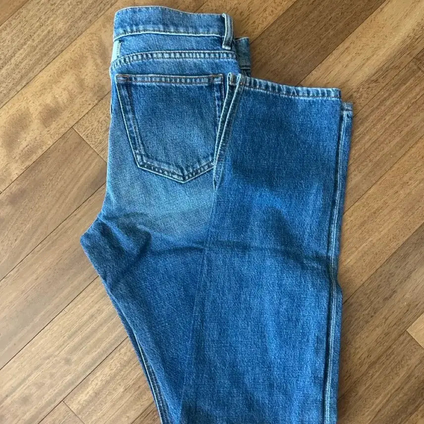 [BUNJANG] GANNI Straight Fit Mid-Wash Denim Pants with Slit Hem / 가니 스트레이트핏 슬릿 데님