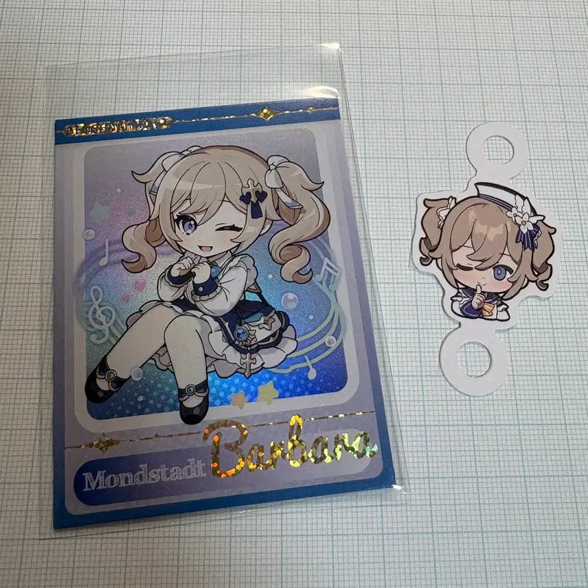 [BUNJANG] Genshin Cafe Mondstadt Barbara Photocard / 빨대픽 덤) 원신 카페 몬드 바바라 포토카드 입장 특전