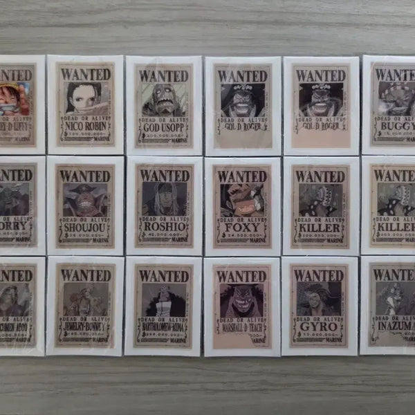 [BUNJANG] One Piece Wanted Poster Sticker Collection (18 Pieces) / 원피스 수배서 띠부씰(띠부실) 18개 일괄 판매