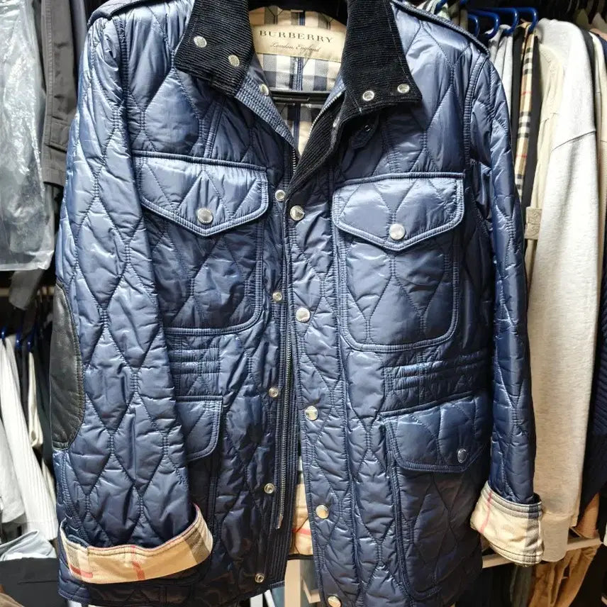 [BUNJANG] Burberry Grington Quilted Jacket Navy / 버버리 게링턴 퀄팅 자켓