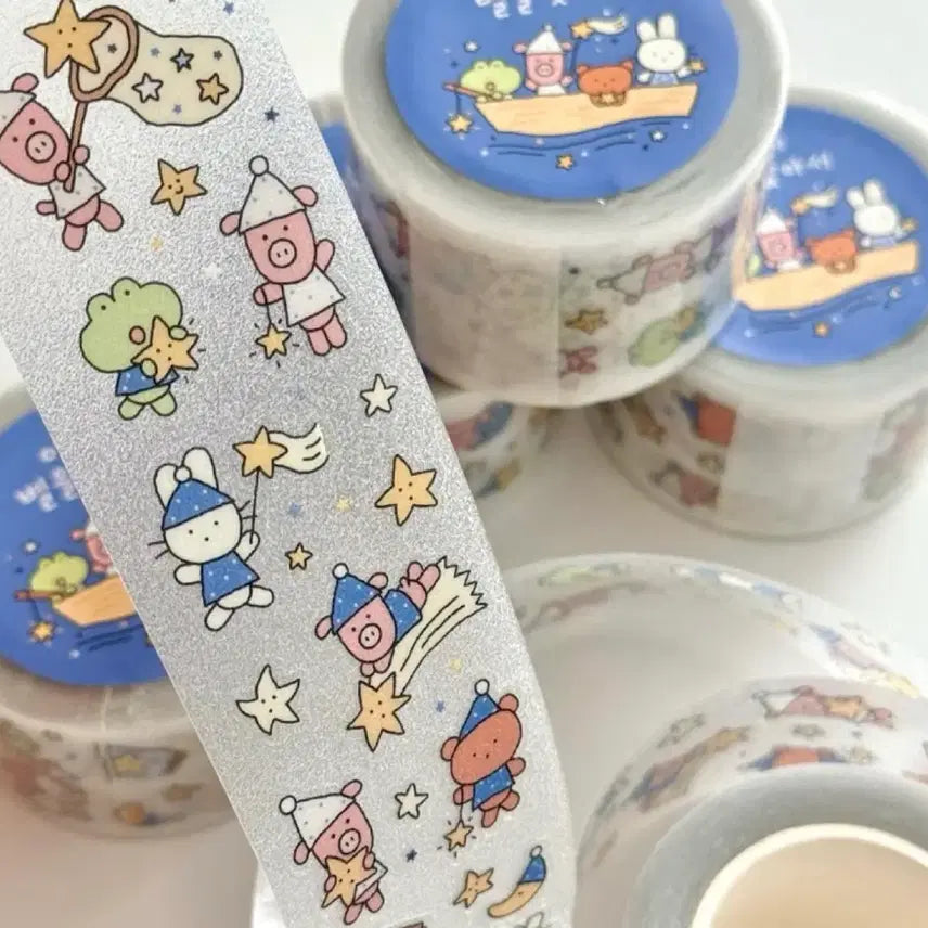 [BUNJANG] Kiss Cut Masking Tape Set 'Star Seeker' / [키스컷 띵/오키키]키스컷 마스킹테이프 다꾸 마테