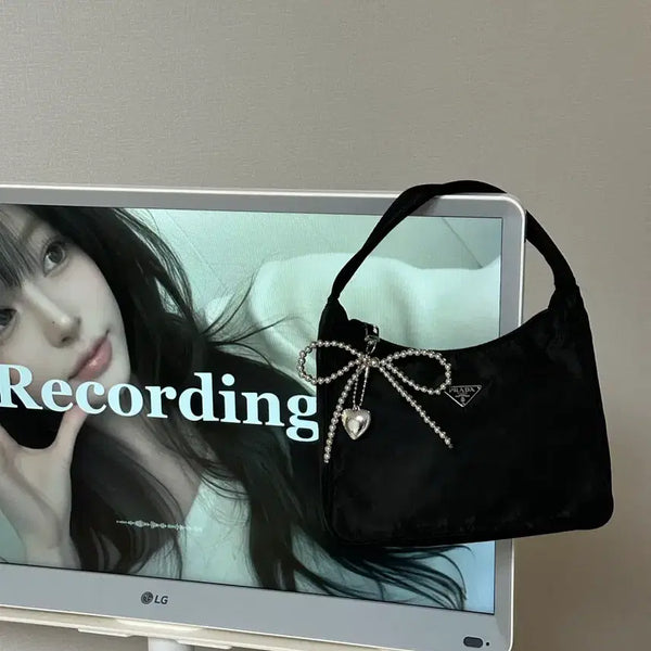 [BUNJANG] Prada Mini Hobo Bag Nylon Pocono Tote Bag Y2K / 프라다 미니 호보백 나일론 포코노 토트백 y2k