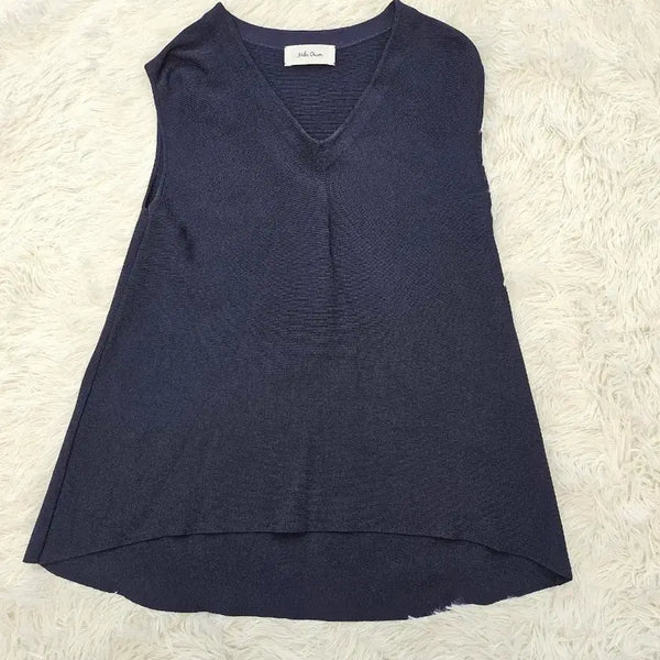 [BUNJANG] Hilda Own V-Neck Sleeveless Knit Black / 힐다오운 V넥 민소매 니트 블랙