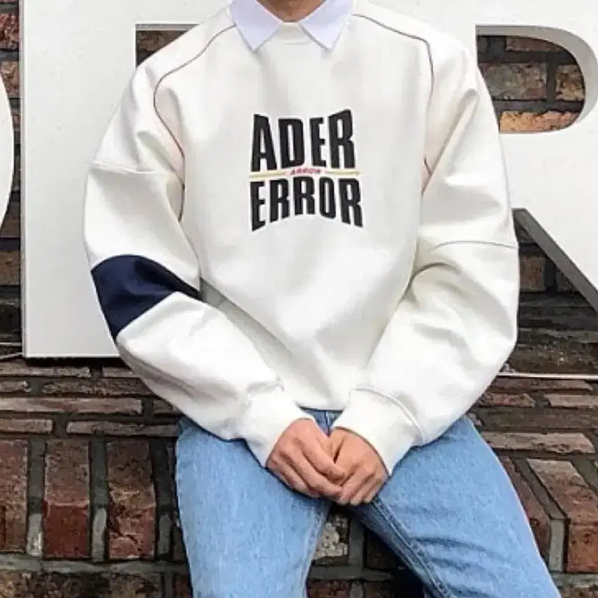 [BUNJANG] Ader Error Ivory Sweatshirt / 아더에러 맨투맨 아이보리
