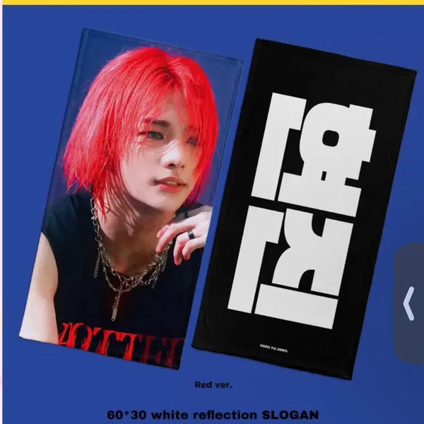 [BUNJANG] Stray Kids Hyunjin Zerotozero Maniac Fancon Reflective Slogan / 현진 반사 슬로건 새상품 제로투제로 zerotozero 매니악 팬콘