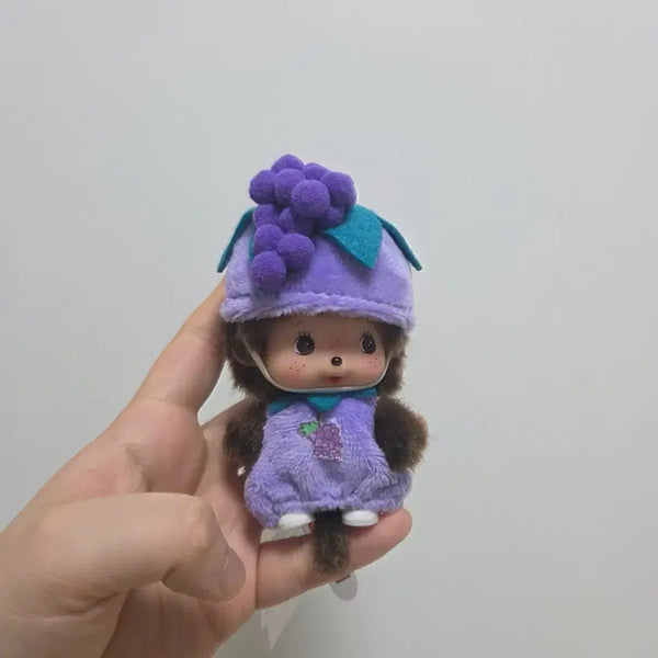 [BUNJANG] Grape Monchhichi Doll Keychain / 포도 몬치치 인형 키링