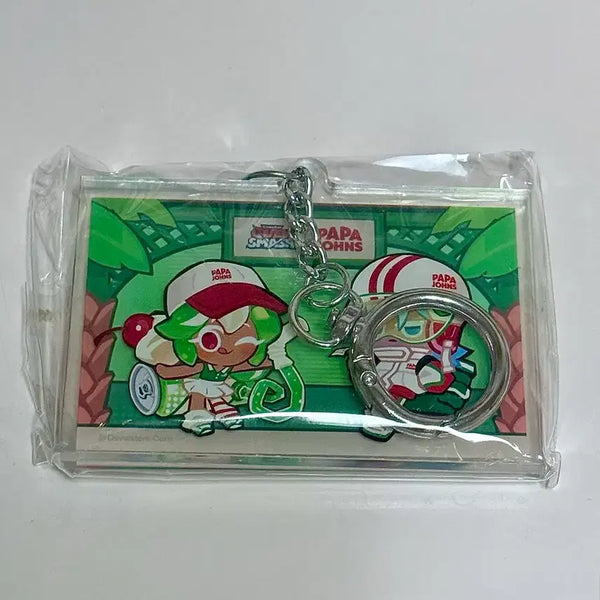 [BUNJANG] Papa John's x Cookie Run Fruits Bomber Acrylic Keyring / 파파존스 x 쿠키런 아크릴 키링 후르츠 봄버