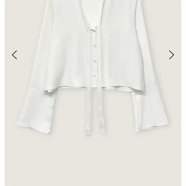 [BUNJANG] Hmode Ribbon Blouse White / 에이치모드 리본 블라우스