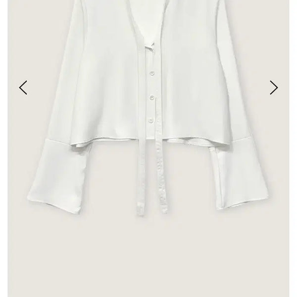 [BUNJANG] Hmode Ribbon Blouse White / 에이치모드 리본 블라우스