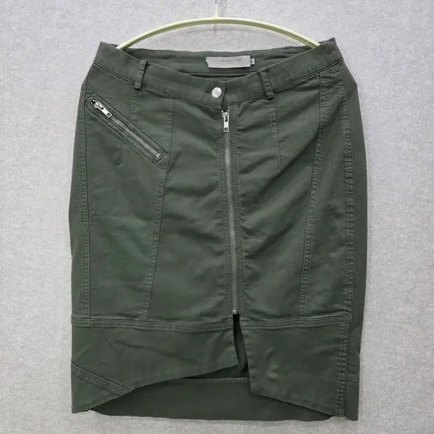 [BUNJANG] PREEN LINE Khaki Zipper Mini Skirt / PREEN LINE 카키 지퍼 스커트 프린 라인