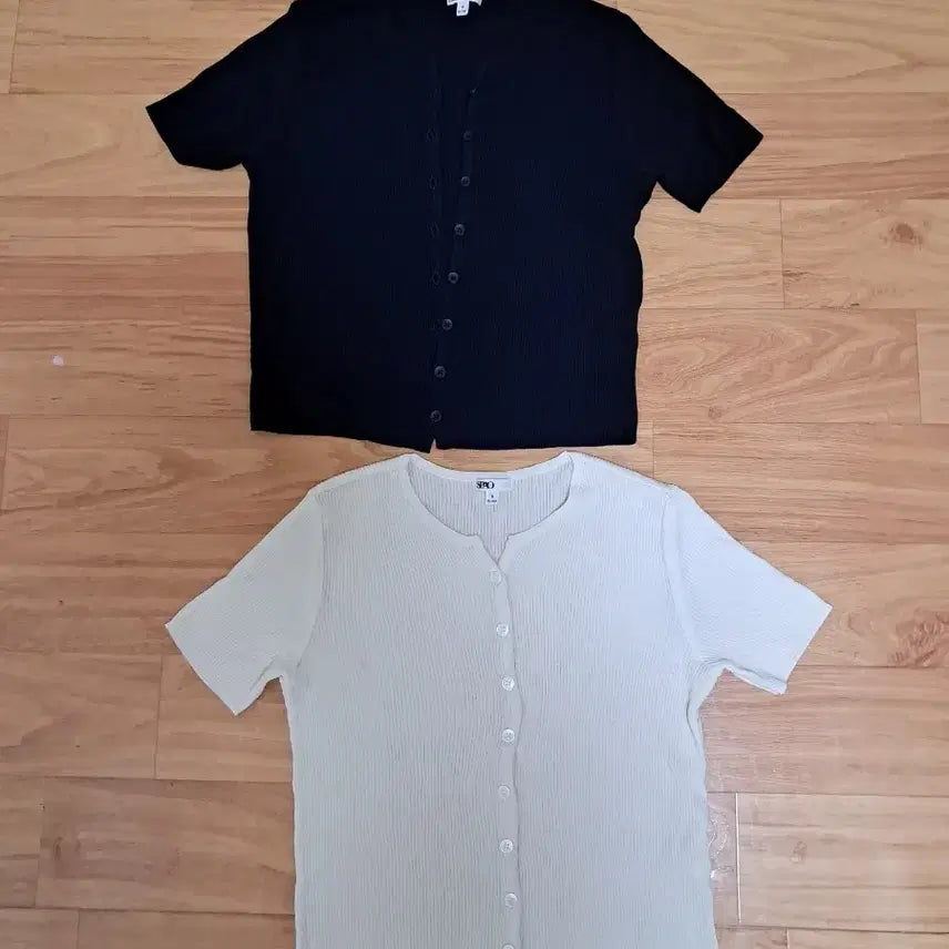 [BUNJANG] SPAO Rayon Short Sleeve Cardigan Set (Beige, Navy) - Size M / 스파오 반팔 가디건 세트(베이지,네이비) M