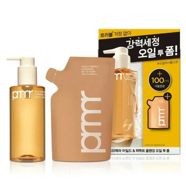 [BUNJANG] Primera Mild & Perfect Cleansing Oil to Foam Set (200ml + 100ml Refill) / (새상품) 프리메라 클렌징 오일 투 폼 200ml +리필 100ml 세트
