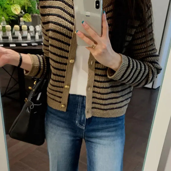 [BUNJANG] Bron Stripe Cardigan / 브론 스트라이프 가디건