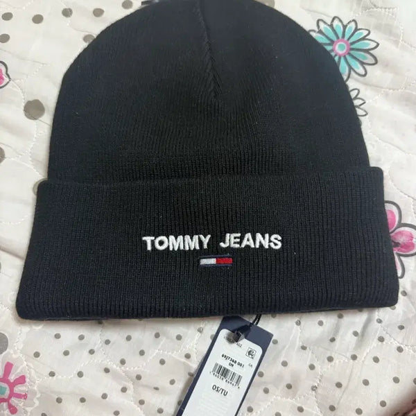 [BUNJANG] Tommy Jeans Black Logo Beanie / 타미진 블랙 비니 새상품