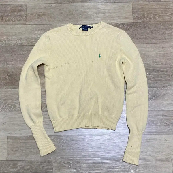 [BUNJANG] Polo Ralph Lauren Women's Yellow Knit Sweater / 폴로 랄프로렌 여성 니트 옐로우 교신