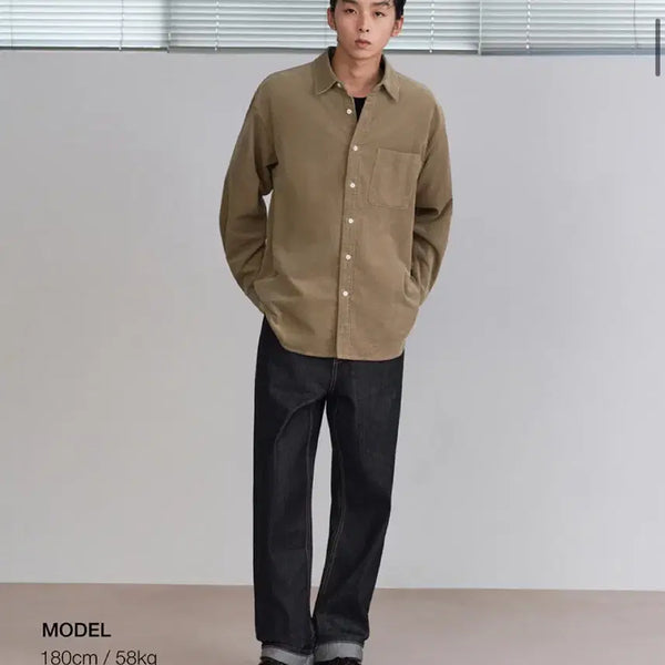 [BUNJANG] Musinsa Standard Corduroy Shirt Regular Fit Beige / 무신사스텐다드 코로듀이 셔츠 판매합니다