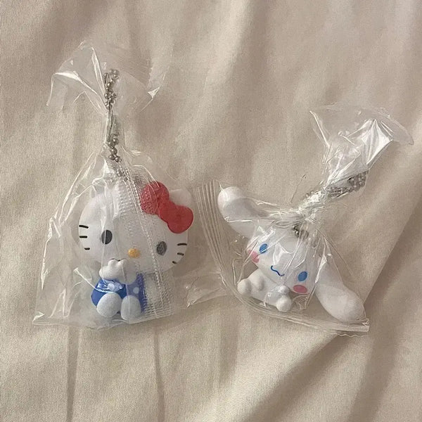 [BUNJANG] Sanrio Flat Mascot Keyring Bundle Set (Sealed) / 미개봉 일괄) 산리오 납작 마스코트 키링 일괄