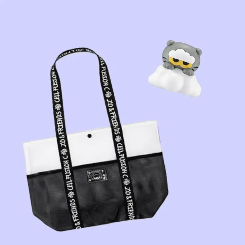 [BUNJANG] Jo&Friends Beach Bag with Figure Clip Set / (미개봉)조앤프렌즈 비치백+피규어집게  가방 메쉬백