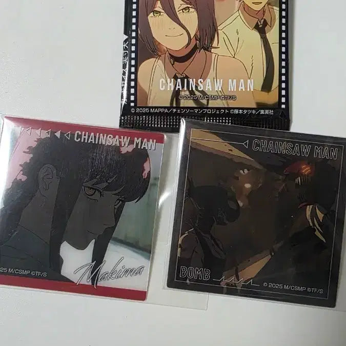 [BUNJANG] Chainsaw Man Square Clear Card Set - Makima / Chainsaw Man + Power / 체인소맨 스퀘어 클리어 카드 레제편 마키마,체인소맨+밤 2장 일괄