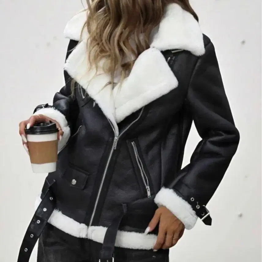 [BUNJANG] Gyaru Punk Motorcycle Mustang Jacket / 갸루펑크 모터사이클 밸트 무스탕 자켓