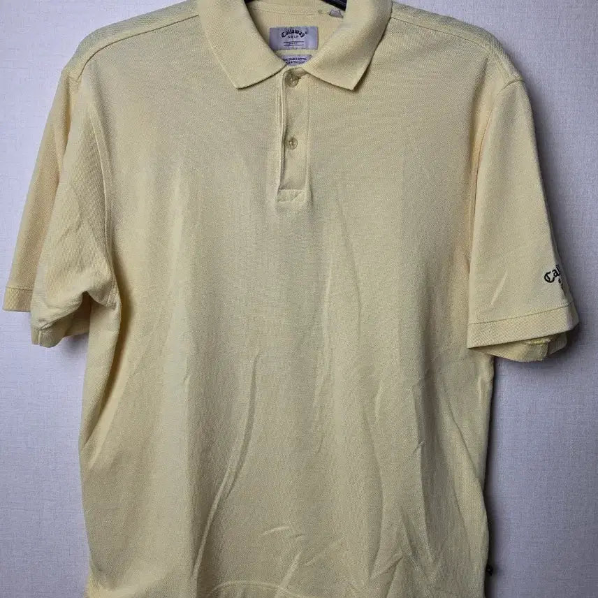[BUNJANG] Callaway Men's Golf Short Sleeve Polo Shirt Yellow / (95) 캘러웨이 남성골프 반팔 카라티 옐로우