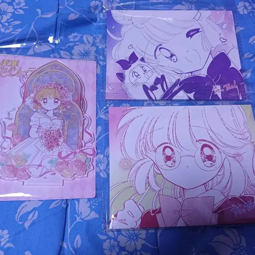 [BUNJANG] Phantom Thief Jeanne (Kamikaze Kaitou Jeanne) Acrylic Stand & Colored Paper Bundle / 괴도세인트테일 천사소녀네티 아크릴스탠드 색지 일괄판매
