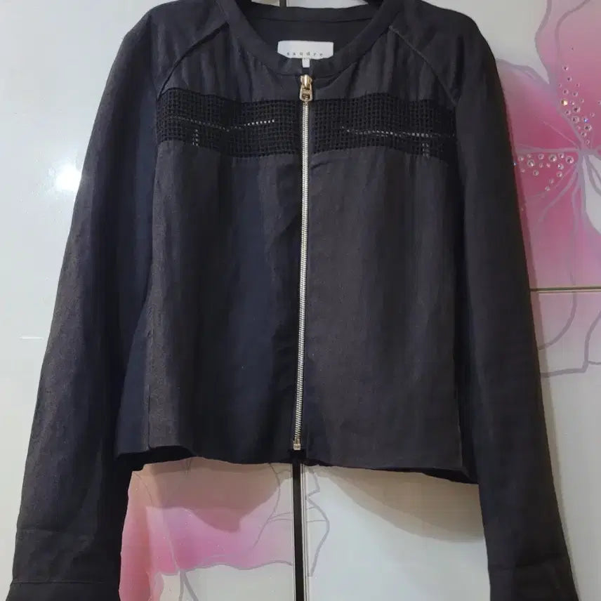 [BUNJANG] Sandro Black 100% Wool Zip-Up Jacket / 산드로 블랙 집업 마100%자켓(55~66)