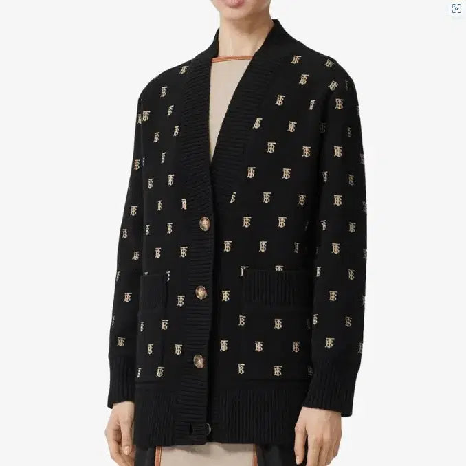 [BUNJANG] Burberry TB Cardigan Black / 버버리 TB 가디건