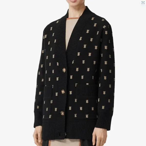 [BUNJANG] Burberry TB Cardigan Black / 버버리 TB 가디건
