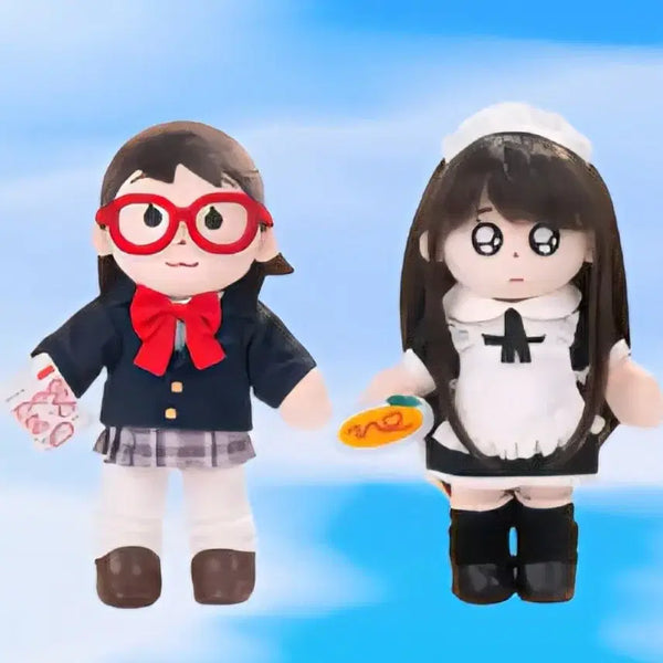 [BUNJANG] Illustoya Student & Maid Plush Doll 25cm Bundle Set / 이라스토야 학생&메이드 인형 누이 25cm 일괄