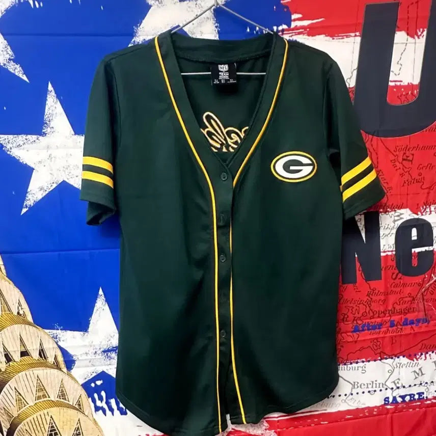 [BUNJANG] Green Bay Packers NFL Baseball Jersey Uniform Size 90 / s급 NFL 그린베이 야구져지유니폼 s90