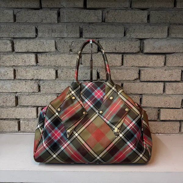 [BUNJANG] Vivienne Westwood Checked Tote Bag / 비비안웨스트우드 체크 토트백
