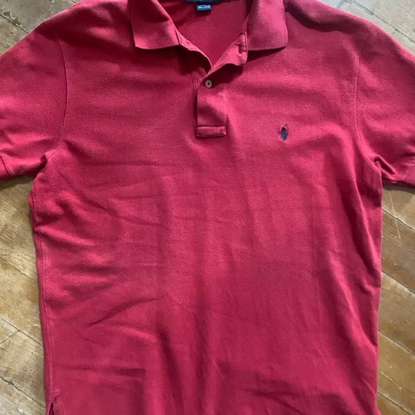 [BUNJANG] Polo Ralph Lauren Cotton Polo Shirt Red M (105) / 폴로 랄프로렌 카라티 레드 M (105)