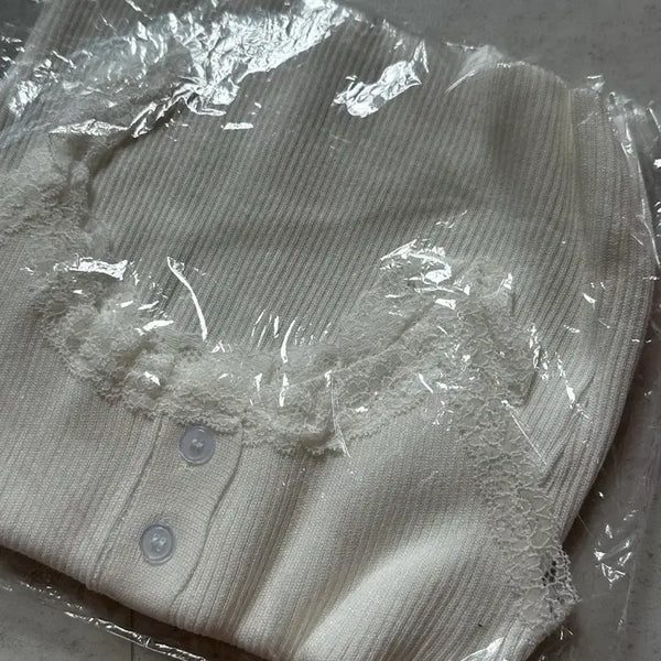 [BUNJANG] White Lace Camisole New Arrival / 새상품 레이스 나시 화이트
