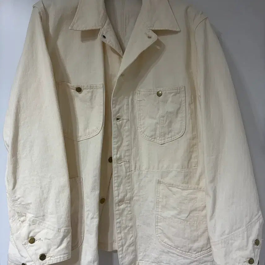 [BUNJANG] Brice Land Chore Coat HBT White / 브라이슬랜드 초어코트 HBT White 44size