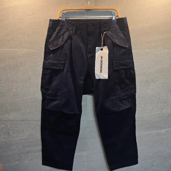 [BUNJANG] IN NOHERE Navy Cargo Pants / 미착. IN NOHERE 네이비. 카고 팬츠.