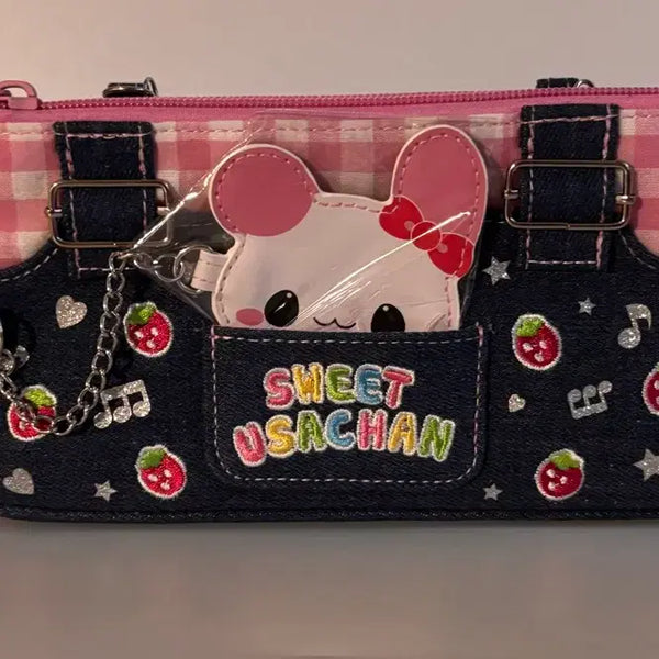 [BUNJANG] Sweet Usachan Character Pencil Case Denim Pouch / SWEET USACHAN 캐릭터 필통 헤이세이 데님파우치 우사짱