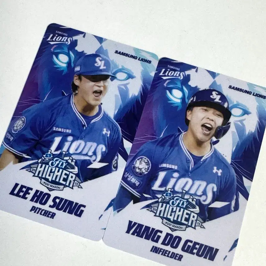 [BUNJANG] Samsung Lions Lee Ho-seong Yang Do-geun Postseason Photocard / 삼성라이온즈 포스트시즌 이호성 양도근 포카
