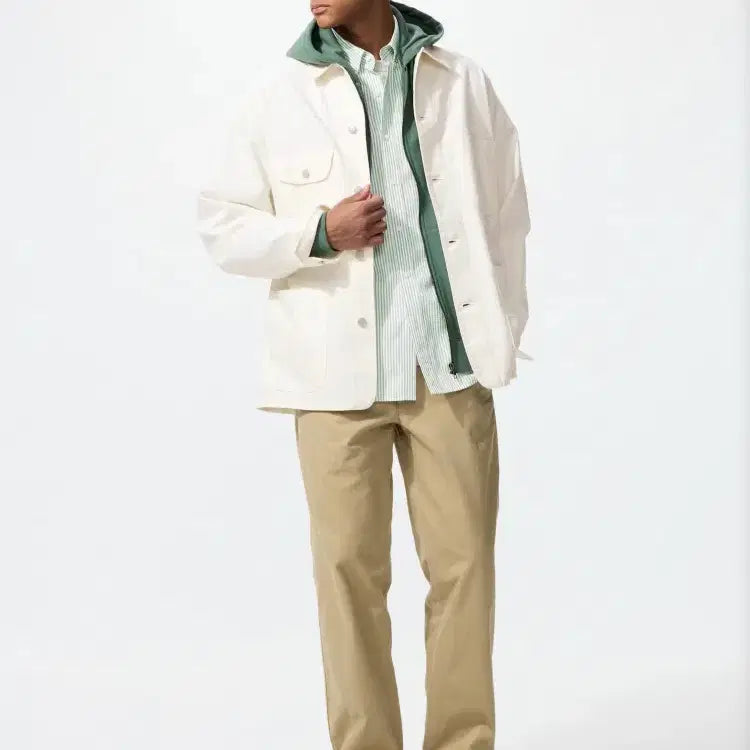[BUNJANG] Uniqlo Regular Fit Chino Pants Beige Olive (Bundle Set) / 유니클로 레귤러피트 치노