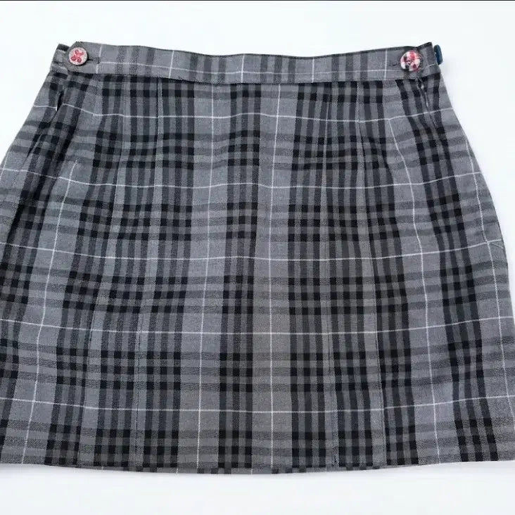 [BUNJANG] School Uniform Checkered Skirt (Spring/Autumn) / 예쁜 여자교복 춘추용 교복짧치 체크(68)